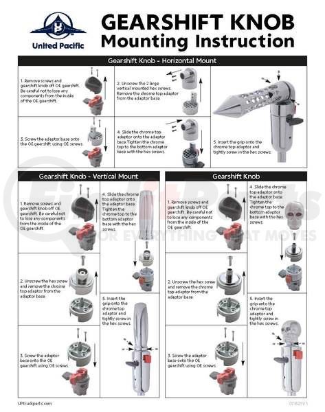 70647 by UNITED PACIFIC - Manual Transmission Shift Knob