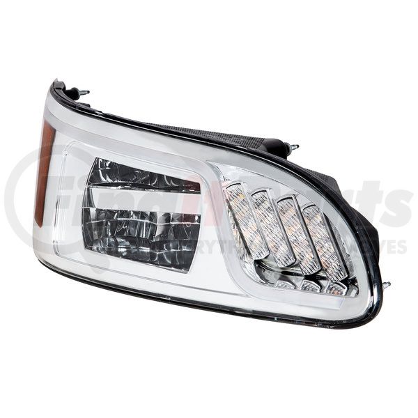 31083 by UNITED PACIFIC - Headlight Assembly - RH, LED, Chrome