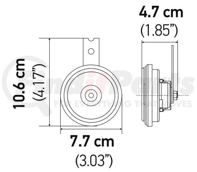 HELLA Horn Compact 12V (77mm)