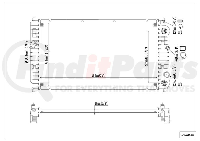 41-2264 by REACH COOLING - Radiator