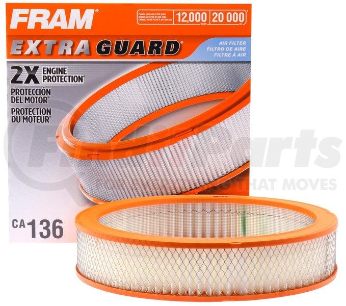 CA136 by FRAM - Round Plastisol Air Filter