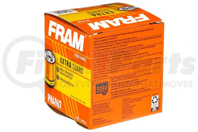 FRAM PH4967 Engine Oil Filter + Cross Reference | FinditParts