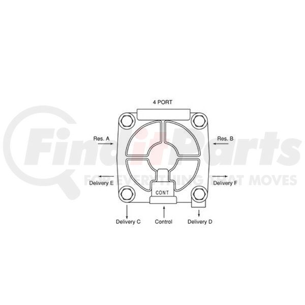 Haldex KN28041 Air Brake Relay Valve + Cross Reference FinditParts