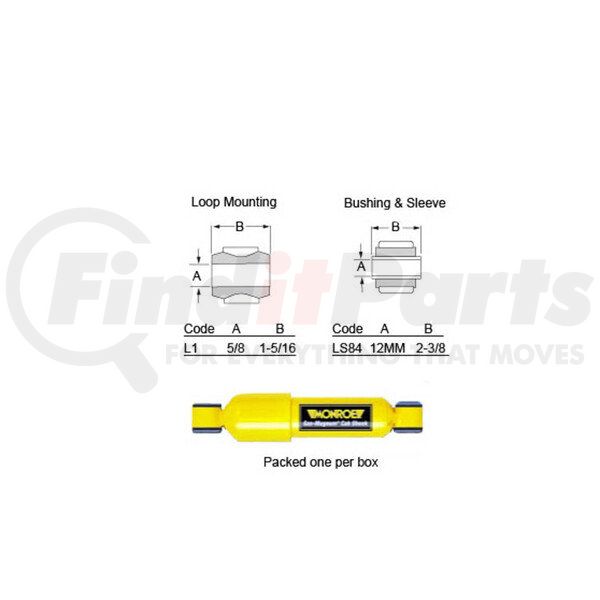 Haldex SA66121 Suspension Shock Absorber + Cross Reference FinditParts