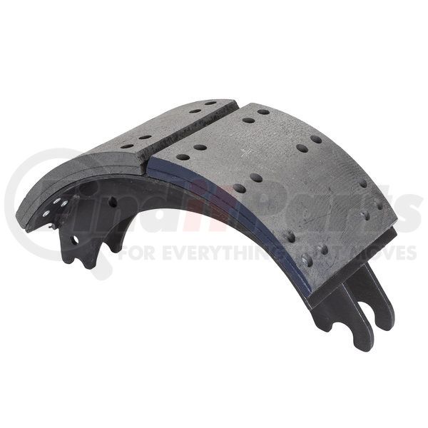 GF4707QR by HALDEX Drum Brake Shoe Remanufactured, Rear, Relined, 1