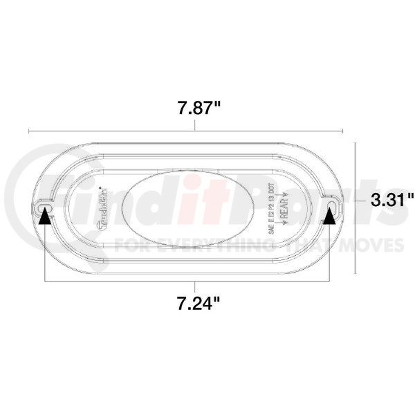 60420Y by TRUCK-LITE - 60 Series Turn Signal Light - LED, Yellow Oval ...