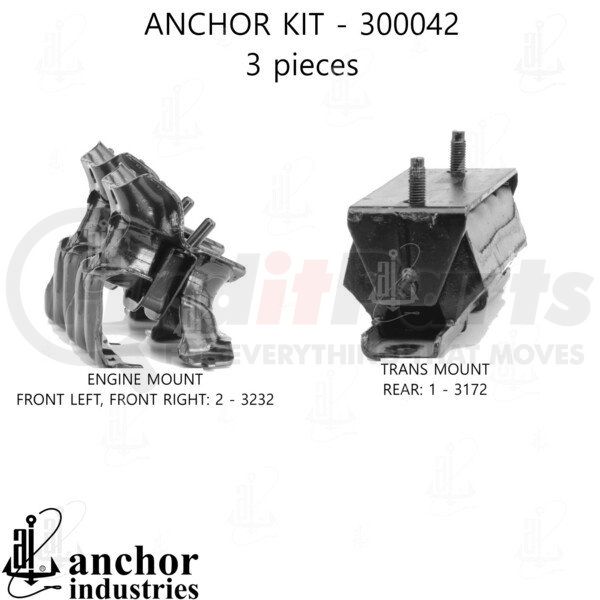 300042 by ANCHOR MOTOR MOUNTS ENGINE MNT KIT