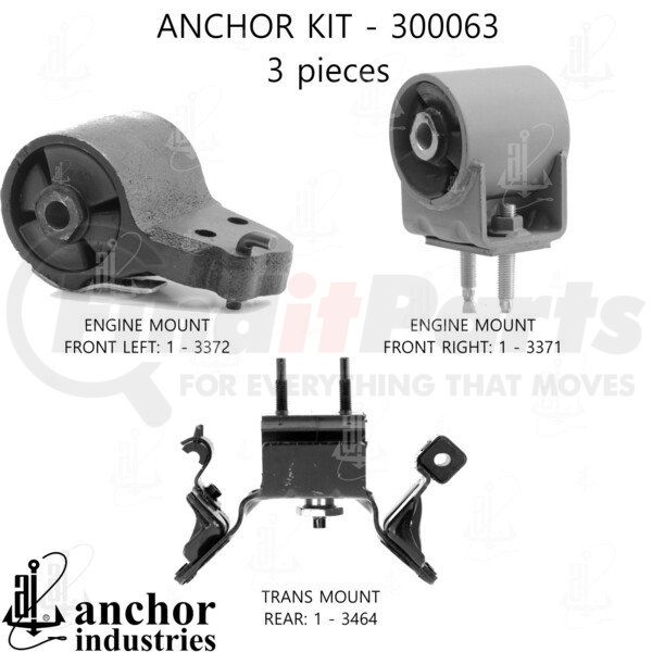 300063 by ANCHOR MOTOR MOUNTS ENGINE MNT KIT