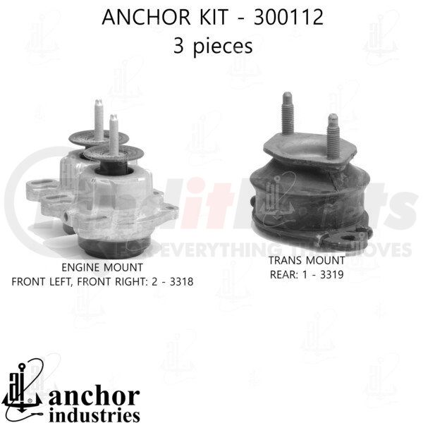 300112 by ANCHOR MOTOR MOUNTS ENGINE MNT KIT