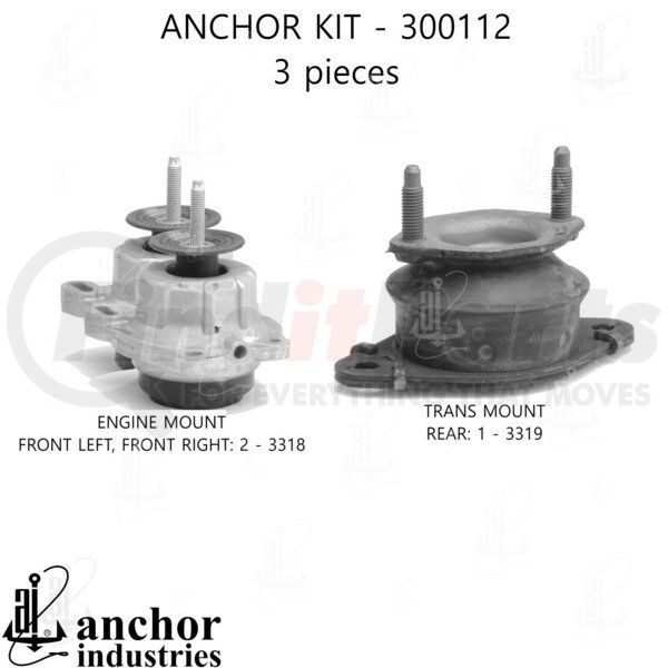 300112 by ANCHOR MOTOR MOUNTS ENGINE MNT KIT