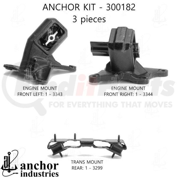300182 by ANCHOR MOTOR MOUNTS ENGINE MNT KIT
