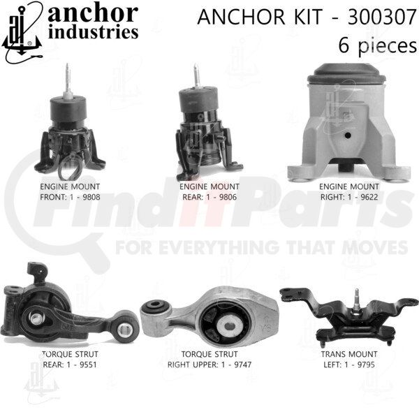 Torque Strut Motor Mount: Right, 1 Piece