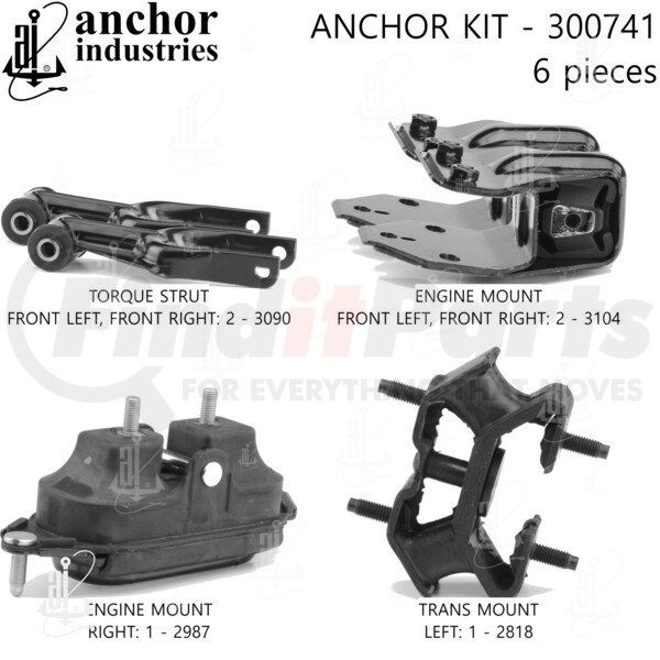 Torque Strut Motor Mount: Right, 1 Piece