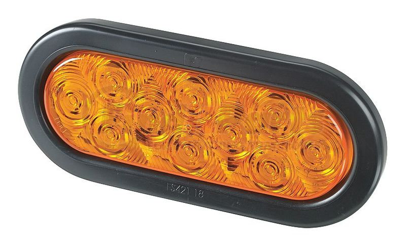 FEDERAL SIGNAL SignalTech 4 Round Flashing LED Warning Light Kit, Amber