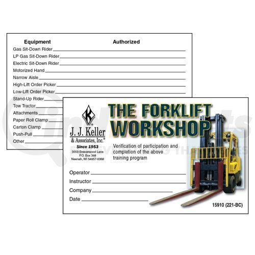 15910 By Jj Keller The Forklift Workshop Wallet Card Wallet Card English