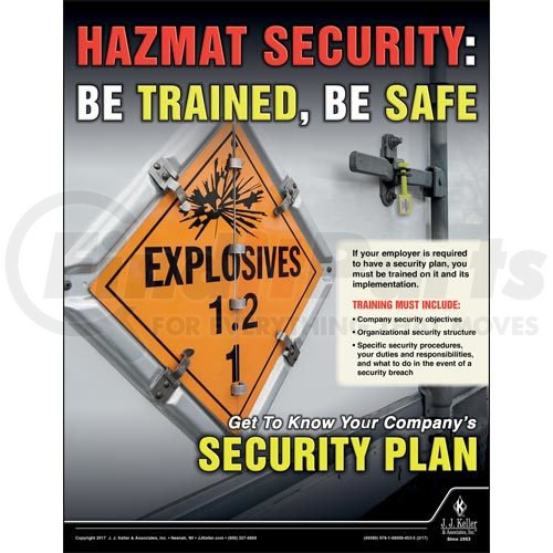 49390 by JJ KELLER Hazmat Security Hazmat Transportation Poster