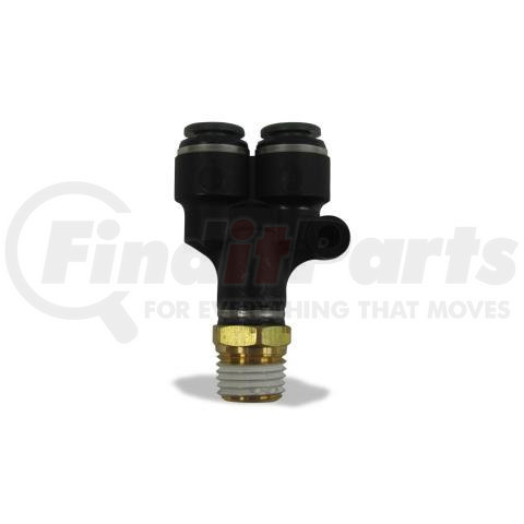 VelVac Push-Lock Air Brake Fitting DOT 1//4/" Tube 3//8/" NPT TEE Thread Run 2 PC