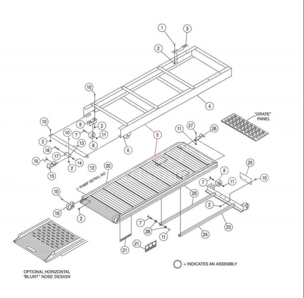 395041 by TODCO RAMP HANDLE LH