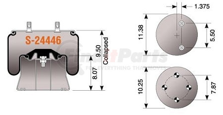 S-24446 by HENDRICKSON - C-24446 AIR BAG, AAEDL, EXT DUTY, 30K
