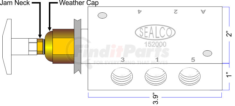 152000 152000 by SEALCO - 5 PORT TWO