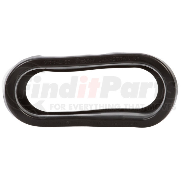 Truck-Lite Black PVC Oval Open Back Grommet 