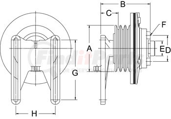 791065 by HORTON - Reman Fan Clutch - HTS Adv-Clutch-Reman, 3 GRV, 06.20