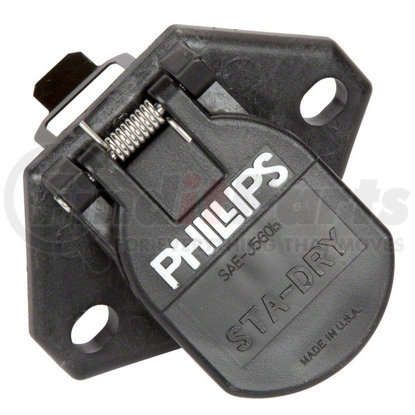 Phillips 16-726 7-Way Havy Duty STA-Dy 2-Hole Bullet W Locking Clip Socket%2f15371964252