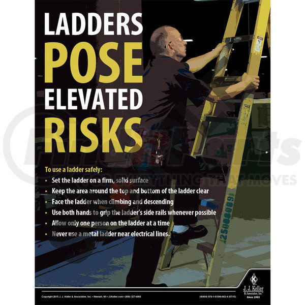 40404 by JJ KELLER Ladders Pose Elevated Risk Workplace Safety
