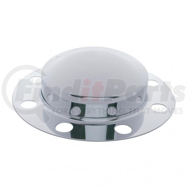 2 Piece Kit 33mm Nut Size Dome Chrome Aluminum Wheel Front Axle Cover