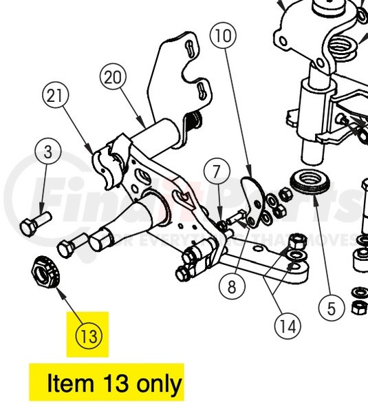 R005142 by HENDRICKSON SPINDLE NUT