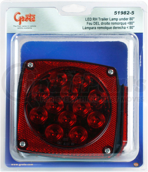 Grote 47852-5 Red Submersible LED Trailer Lighting Kit Replacement Sidemarker
