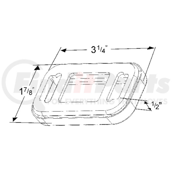 PVC Grote 91380 Black Grommet For Small Rectangular Lights PVC Grote 91380 Black Grommet For Small Rectangular Lights