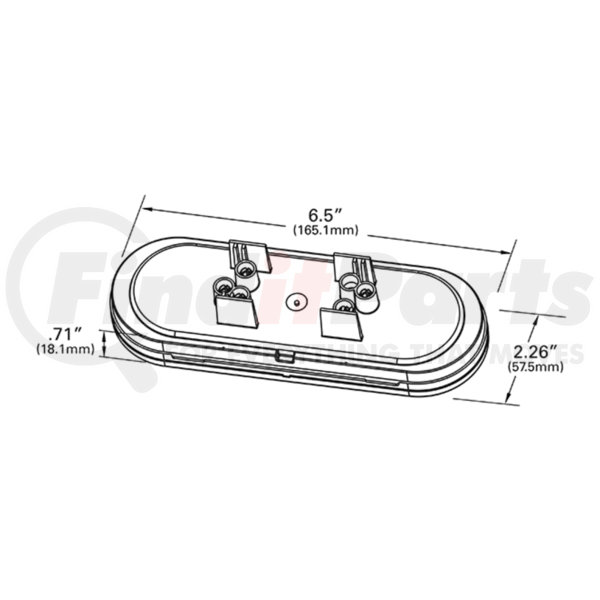 54682 by GROTE 6" Oval LED Stop / Tail / Turn Light with Integrated