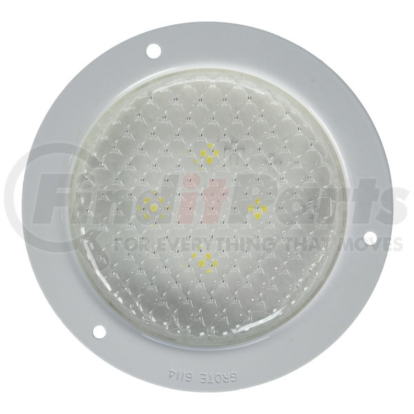 61141 By GROTE - 4" Round Flange Mount LED Dome Lights - White