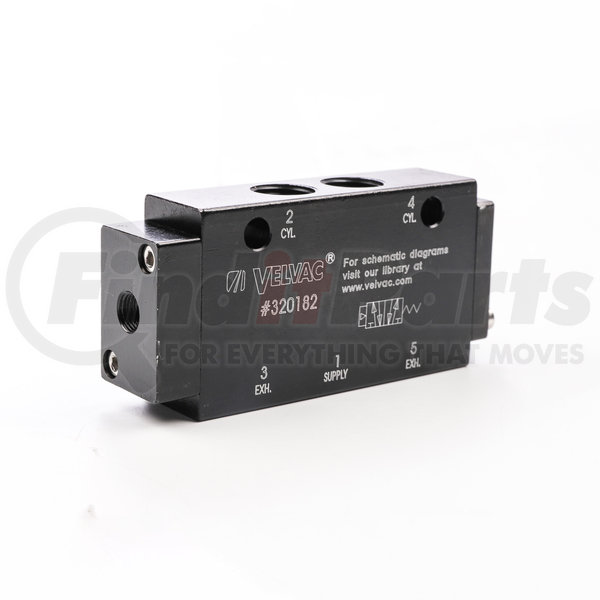 320182 by VELVAC Air Pilot Valves, 4 Way Air Pilot Spring Return