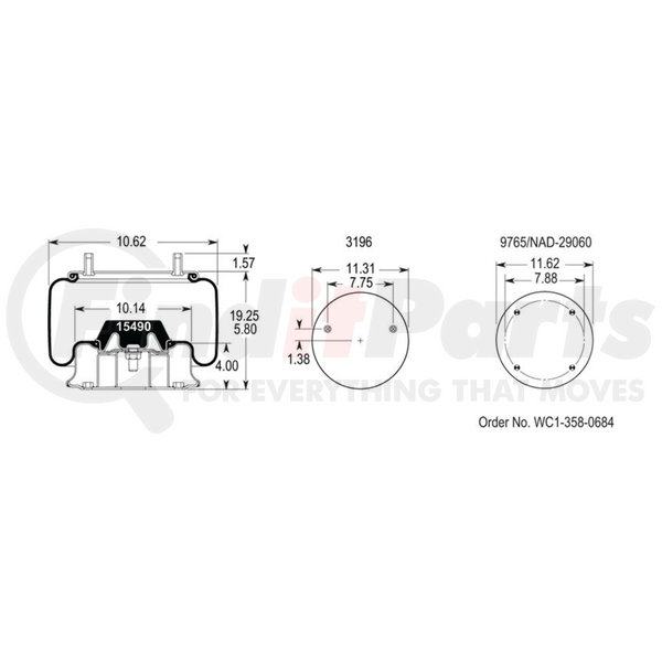 Firestone W01-358-8050 Suspension Air Spring Kit + Cross Reference ...