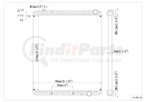 42 By Reach Cooling Freightliner Radiator