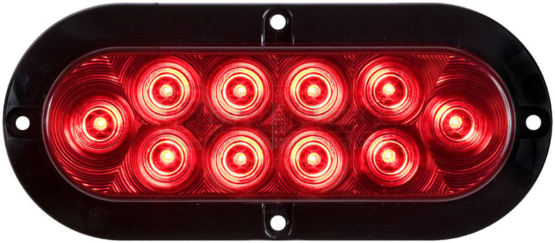 Optronics STL-17RB Left Hand Rectangular Waterproof Red LED Stop/Turn/Tail Light 