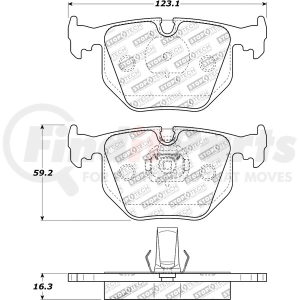 Centric 308.06831 Disc Brake Pad Set | FinditParts