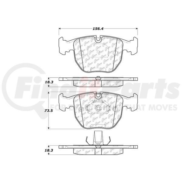 301.06810 by CENTRIC - Premium Ceramic Brake Pads with Shims and