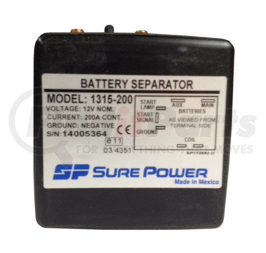 Uni Directional Sure Power 1314-200 Battery Separator 12 Volt 200 amp