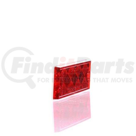 98003R by TRUCK-LITE - Rectangle, Red, Reflector, 2 Screw Or Adhesive Mount