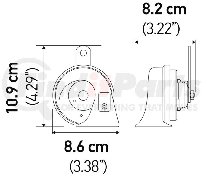 OE Replacement Horn-Base Hella 011225841