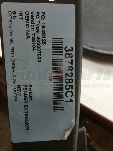 3878285C1 by NAVISTAR - INTERNATIONAL EXTENSION MIC FRT FENDER R O