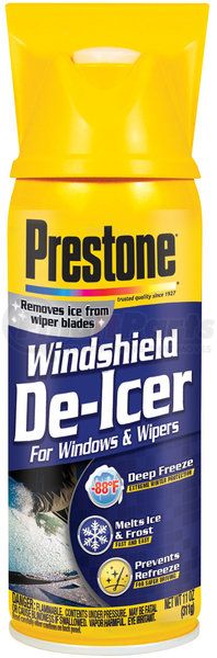 Prestone De-Icer For Windows & Wipers Windshield Spray, 11 oz