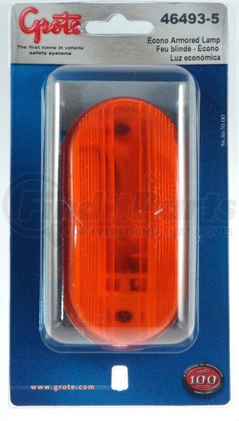 Grote 46493-5 Yellow Economy Steel-Armored Clearance Marker Light