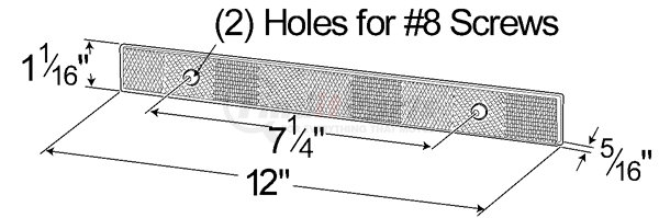 Grote 41122 Red 12 Strips Reflective Strips