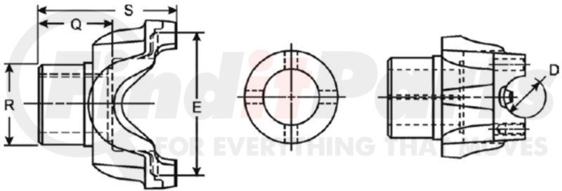 Spicer 3-4-2511-1 End Yoke Spicer 3-4-2511-1 End Yoke