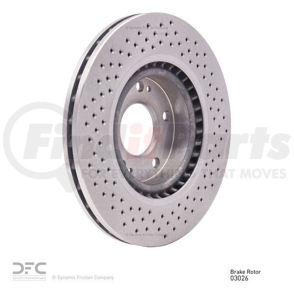 Rear Dynamic Friction Company GEOSPEC Coated Brake Rotor 624-79010