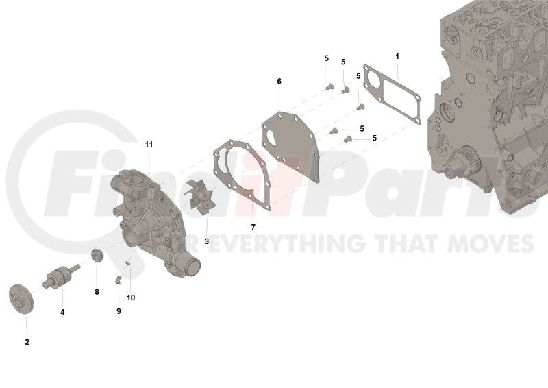 Cummins 3800885 Engine Water Pump + Cross Reference FinditParts